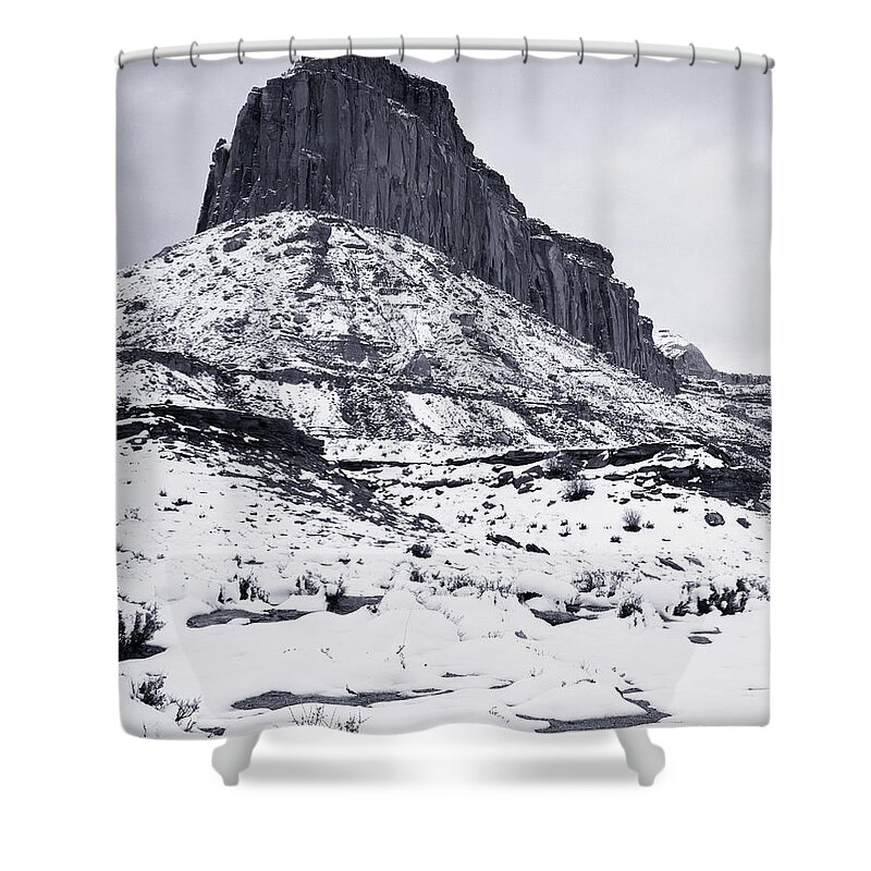 Utah Shower Curtain featuring the photograph Ship in Snow-V by Tom Daniel