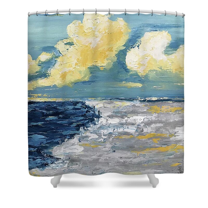 Sea Shower Curtain featuring the painting Shore Dream by Deborah Smith