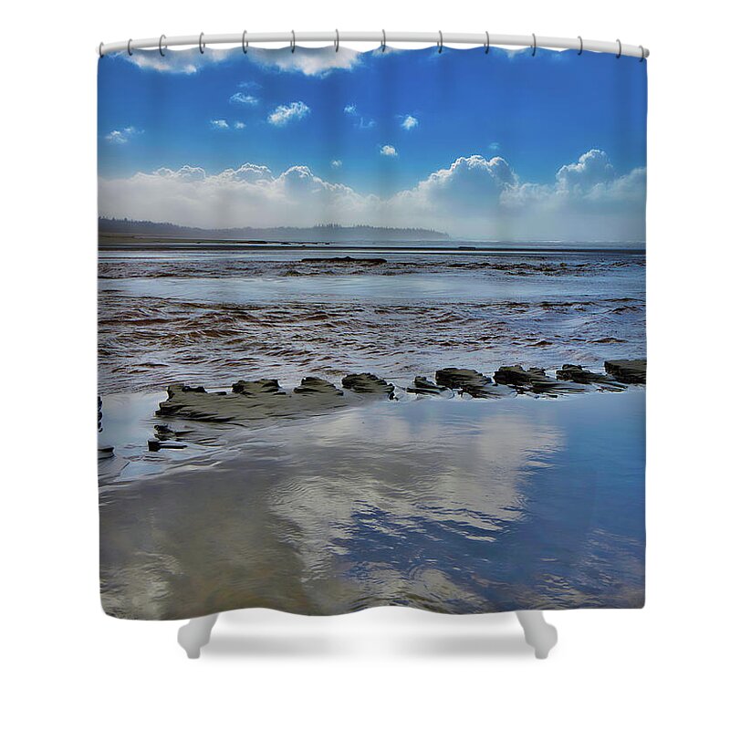 Tofino Shower Curtain featuring the photograph Shoreline Erosion by Allan Van Gasbeck