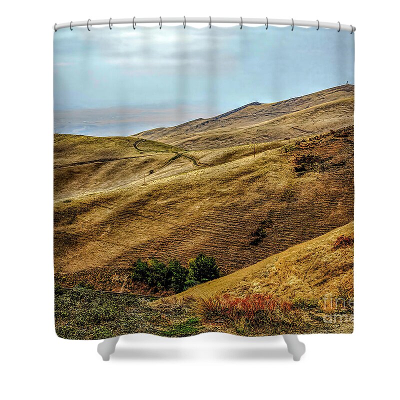 Jon Burch Shower Curtain featuring the photograph Shorelines by Jon Burch Photography