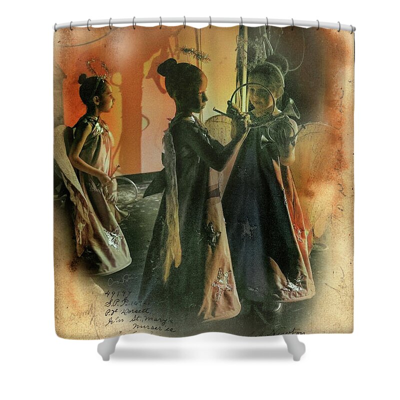 Ballerina Shower Curtain featuring the photograph Side Stage Angels by Craig J Satterlee