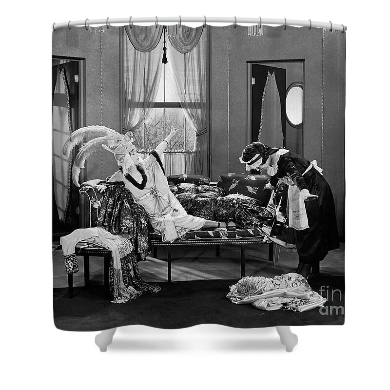 Marion Davies Shower Curtain featuring the photograph Silent Film Still Marion Davies by Sad Hill - Bizarre Los Angeles Archive