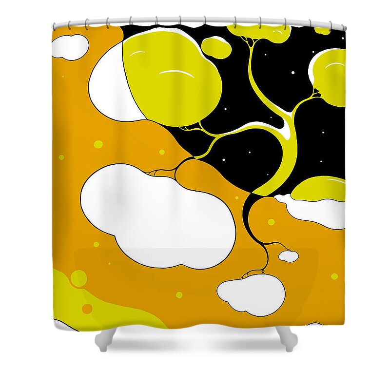 Snow Shower Curtain featuring the digital art Silent Night by Craig Tilley