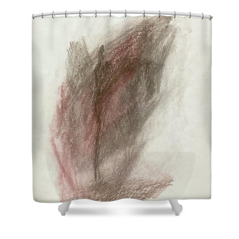 Watercolor Shower Curtain featuring the drawing Silhouettes V by David Euler