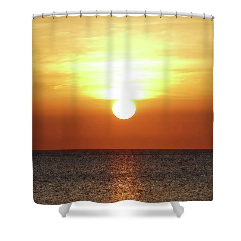 Sunset Shower Curtain featuring the photograph Sinking sun by Maryse Jansen