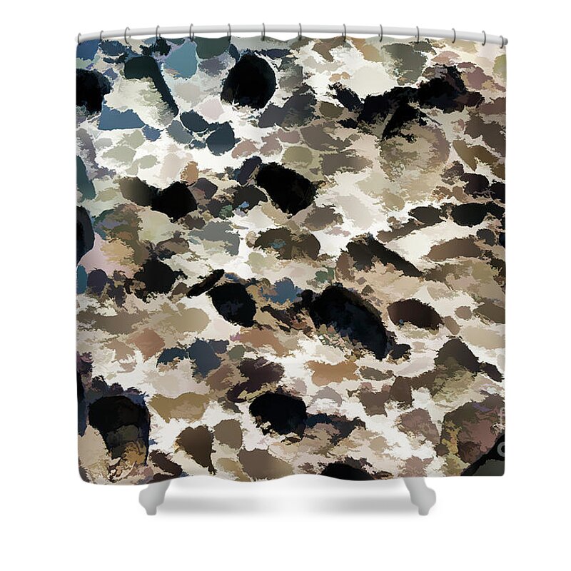 Rock Shower Curtain featuring the photograph Skewbald by Elaine Teague