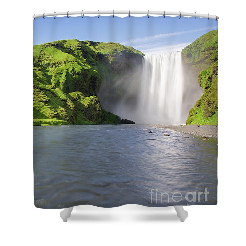 Skoga Shower Curtain featuring the photograph Skogafoss, Iceland by Arterra Picture Library