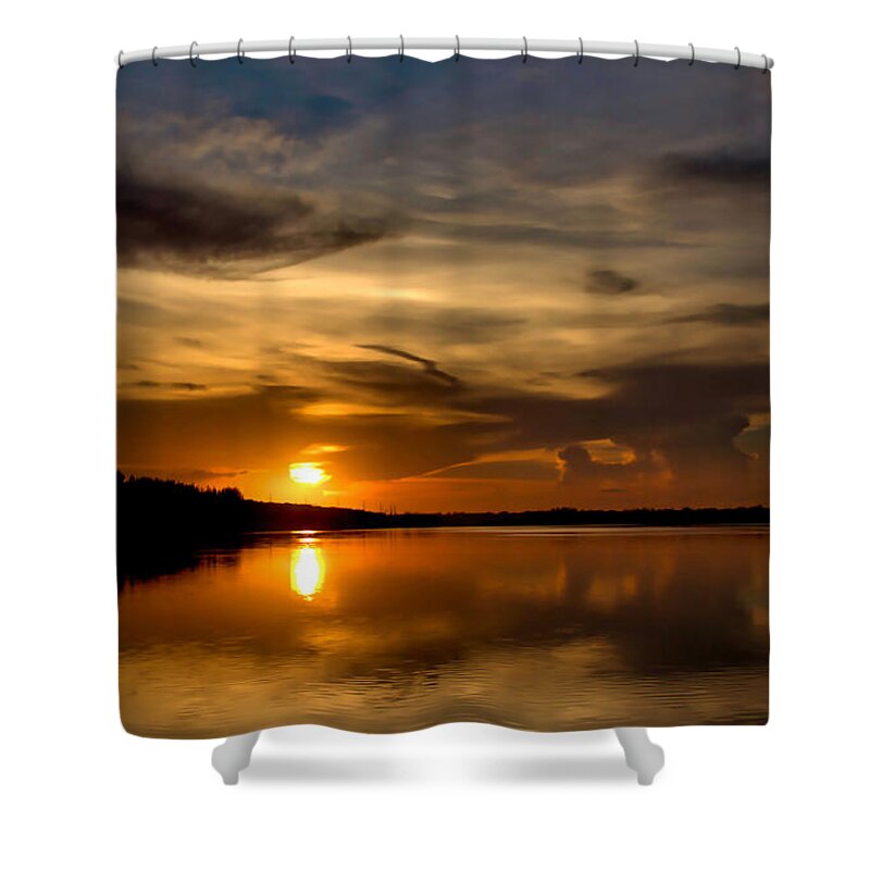 Sunset Shower Curtain featuring the photograph Sky Waves by Montez Kerr
