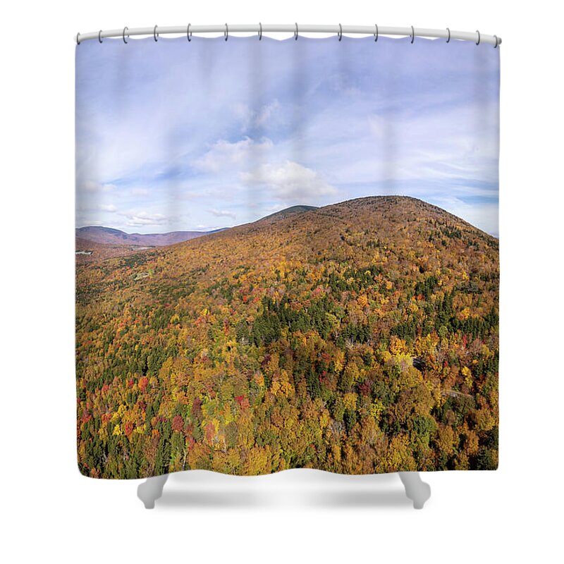 Little Equinox Shower Curtain featuring the photograph Skyline Drive over Little Equinox by Jeff Folger