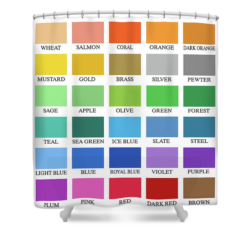  Shower Curtain featuring the digital art Skyline series color chart by DB Artist