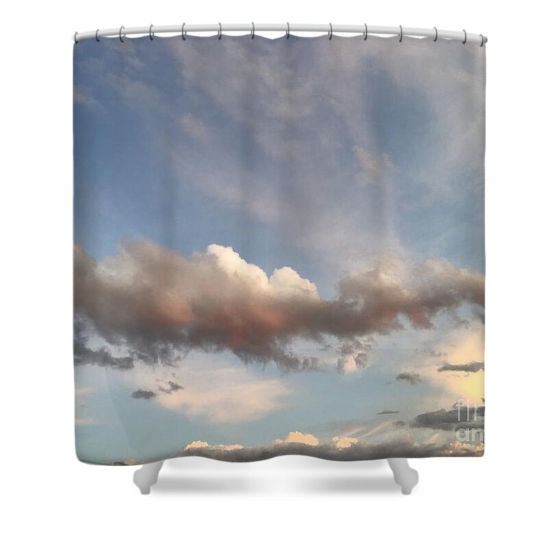 Clouds Shower Curtain featuring the photograph Cloudscape Mood Series 10 by Catherine Wilson