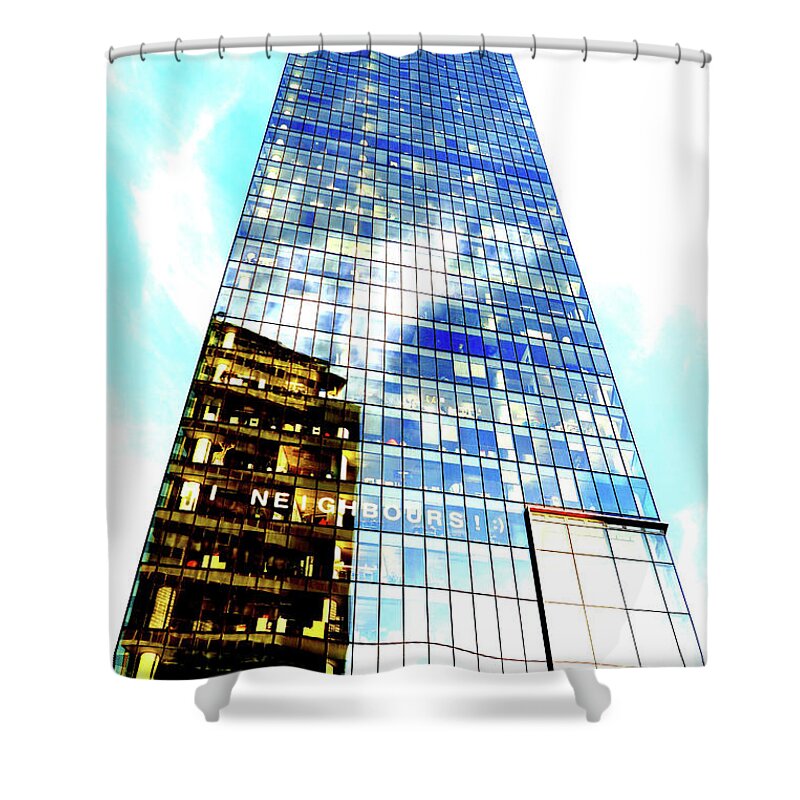 Skyscraper Shower Curtain featuring the photograph Skyscraper In Warsaw, Poland 7 by John Siest