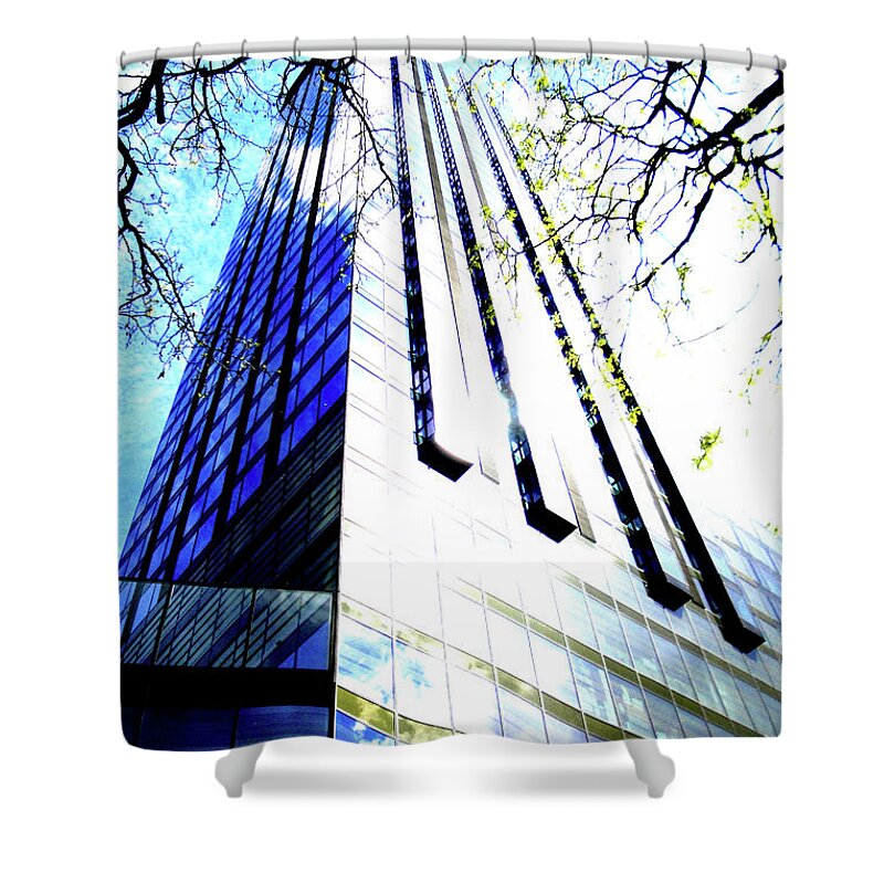 Skyscraper Shower Curtain featuring the photograph Skyscraper In Warsaw, Poland by John Siest