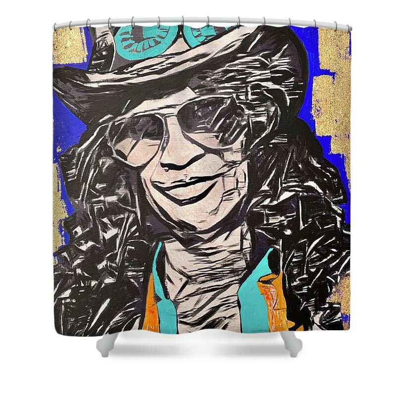 Slash Shower Curtain featuring the painting Slash by Jayime Jean
