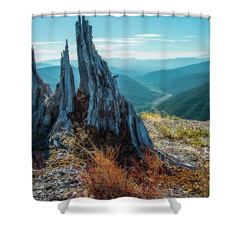 Mount St. Helens National Monument Shower Curtain featuring the photograph Sleeping Giants by Doug Scrima