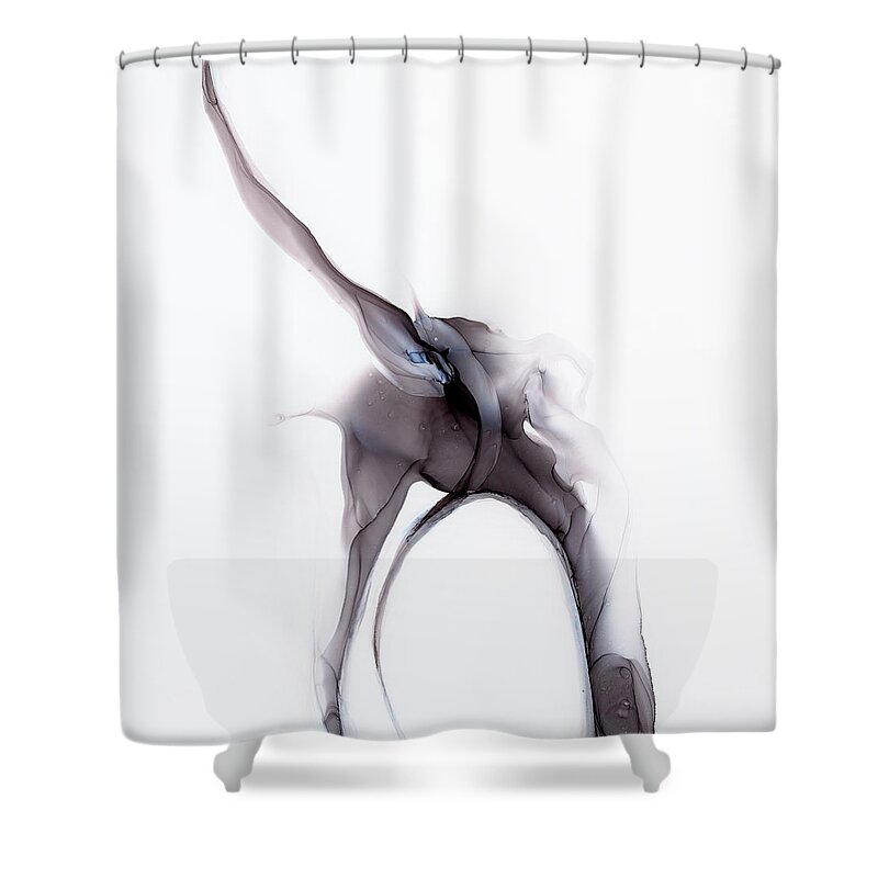 Alcohol Shower Curtain featuring the painting Slow Motion by KC Pollak