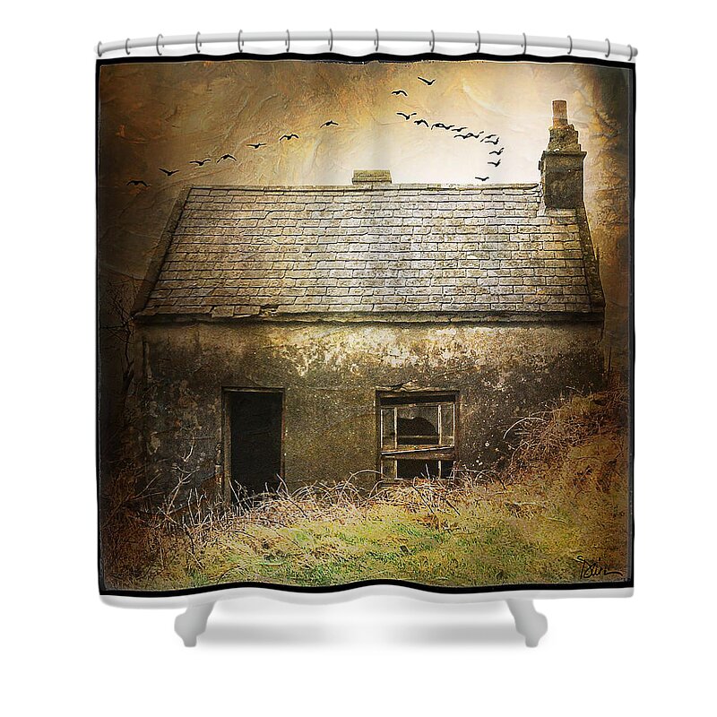 Ireland Shower Curtain featuring the photograph Slowly Disappearing in Ireland by Peggy Dietz