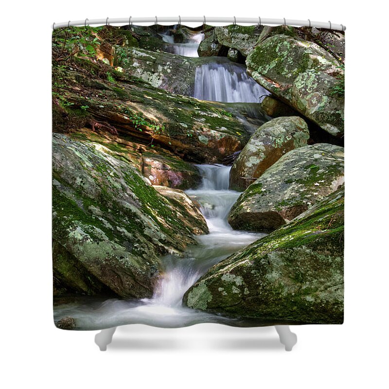 Morning Shower Curtain featuring the photograph Small Cascades 2 by Phil Perkins