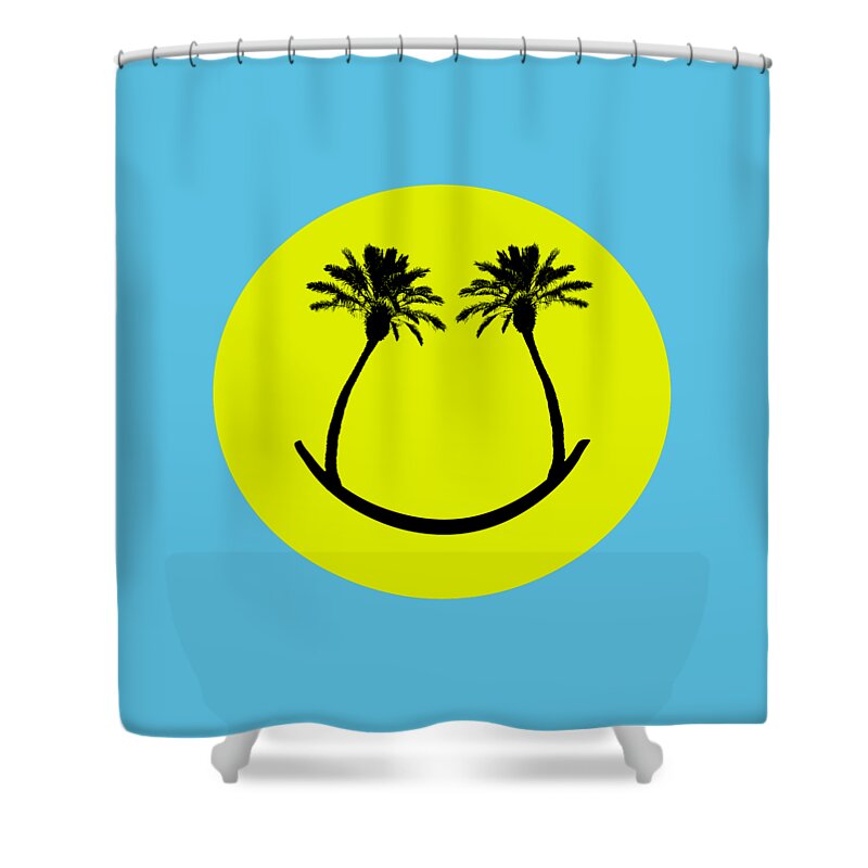 Smiley Shower Curtain featuring the photograph Smiley Palms by Bill Cannon