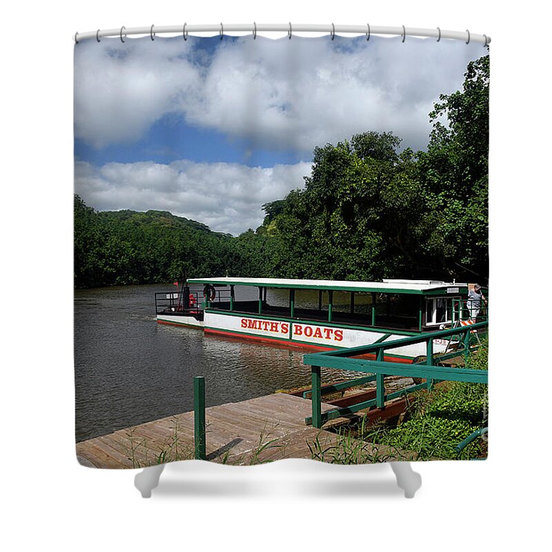 Smith's Shower Curtain featuring the photograph Smith's boat by Cindy Murphy