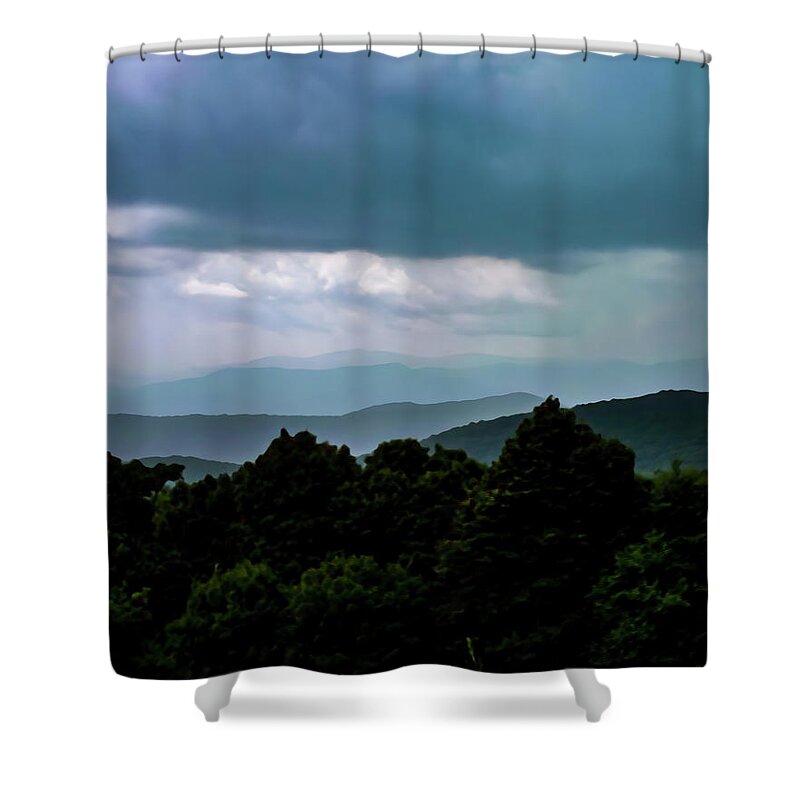 Smokey Mountains Shower Curtain featuring the photograph Smokey Mountains 05 by Flees Photos