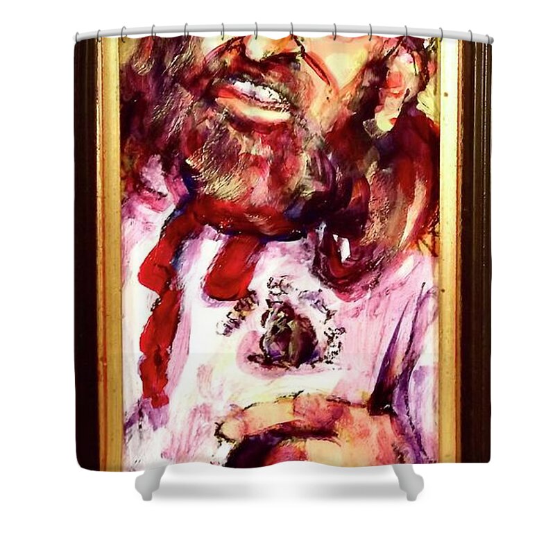 Painting Shower Curtain featuring the painting Smokey Mountains by Les Leffingwell