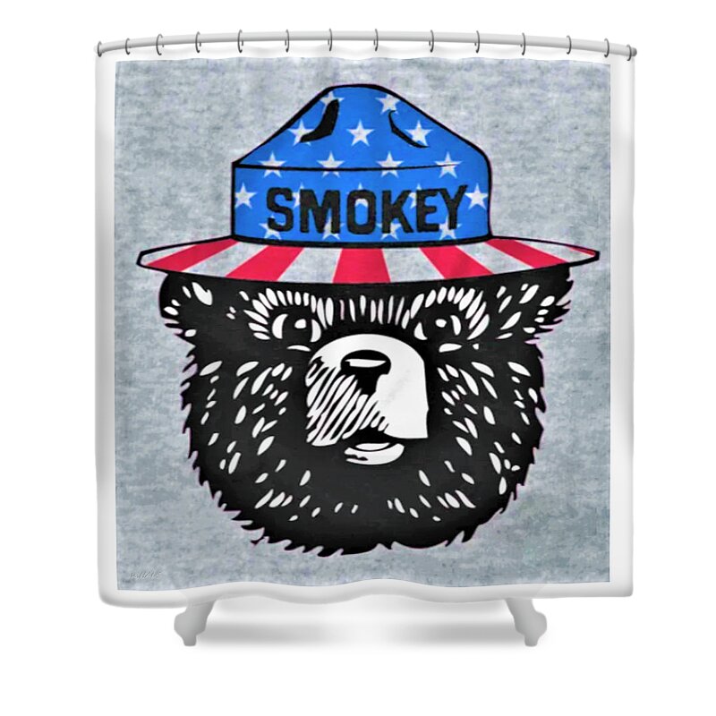 Smokey The Bear Shower Curtain featuring the photograph Smokey The Bear by Rob Hans