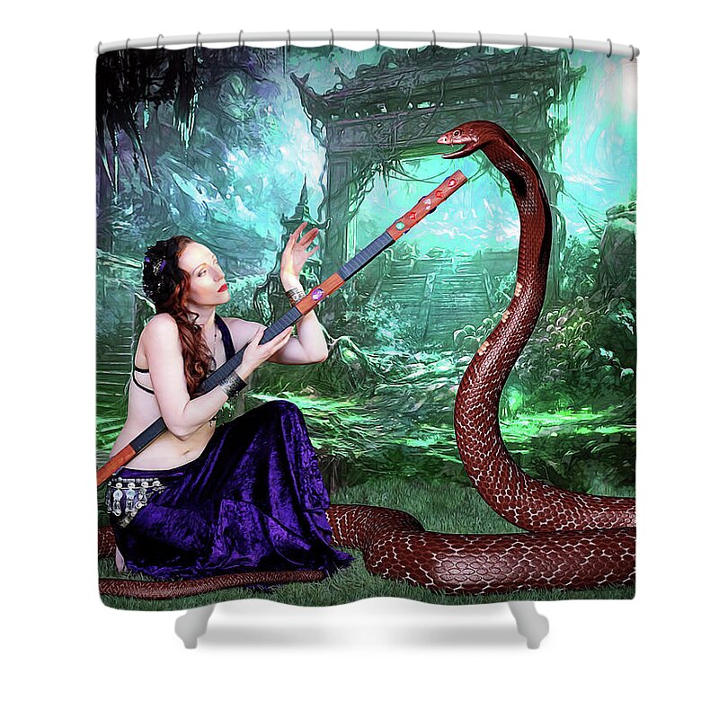  Sorceress Shower Curtain featuring the photograph Snake Charmer by Jon Volden