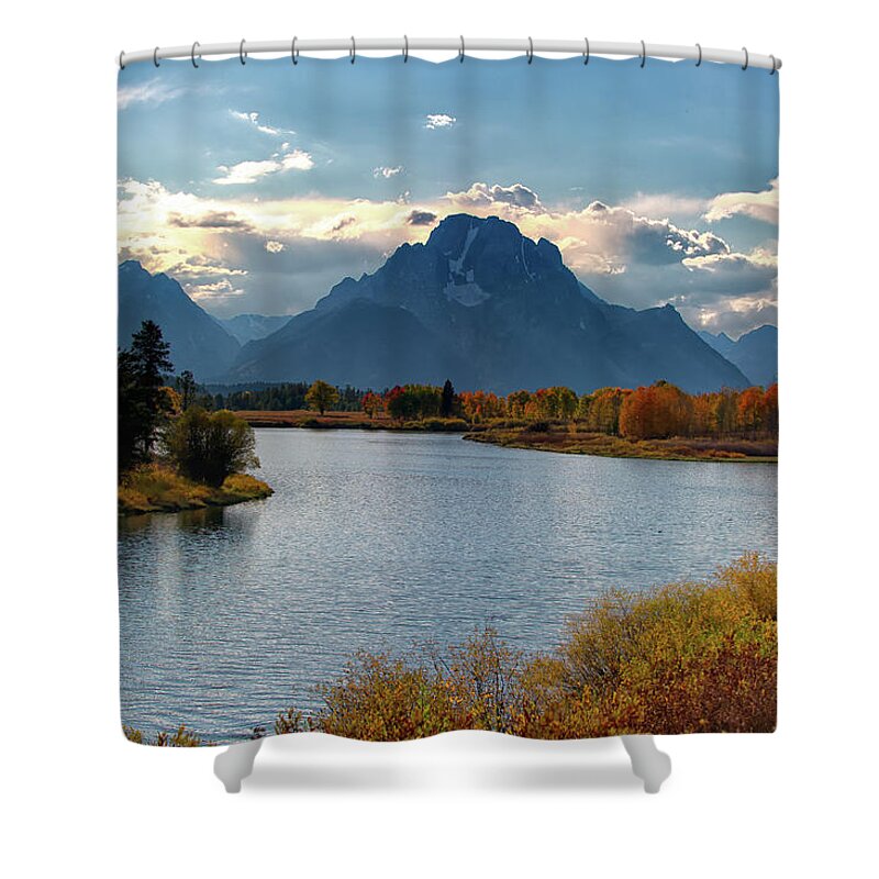 Wy Shower Curtain featuring the photograph Snake River overlook, Grand Teton NP by Doug Wittrock