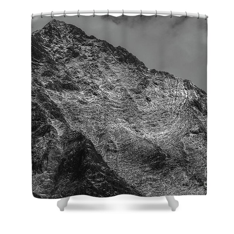 Landscape Shower Curtain featuring the photograph Snow and Rock by Seth Betterly