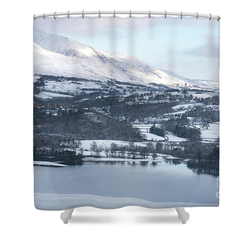 Photographer Shower Curtain featuring the photograph Snow covered mountains, the Lake District by Perry Rodriguez