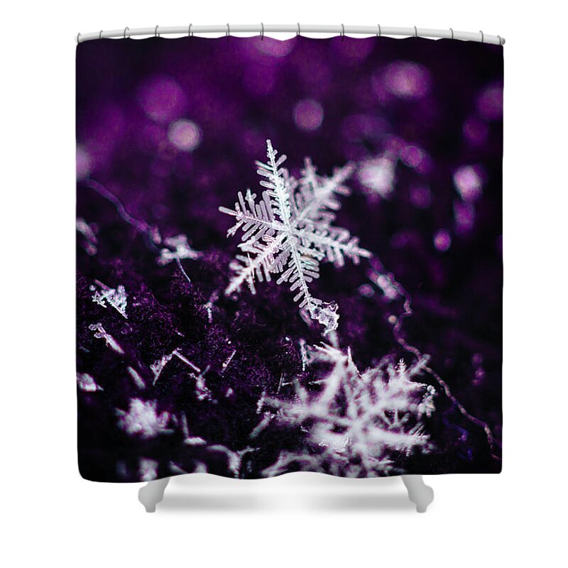  Shower Curtain featuring the photograph Snowflake beauty by Nicole Engstrom