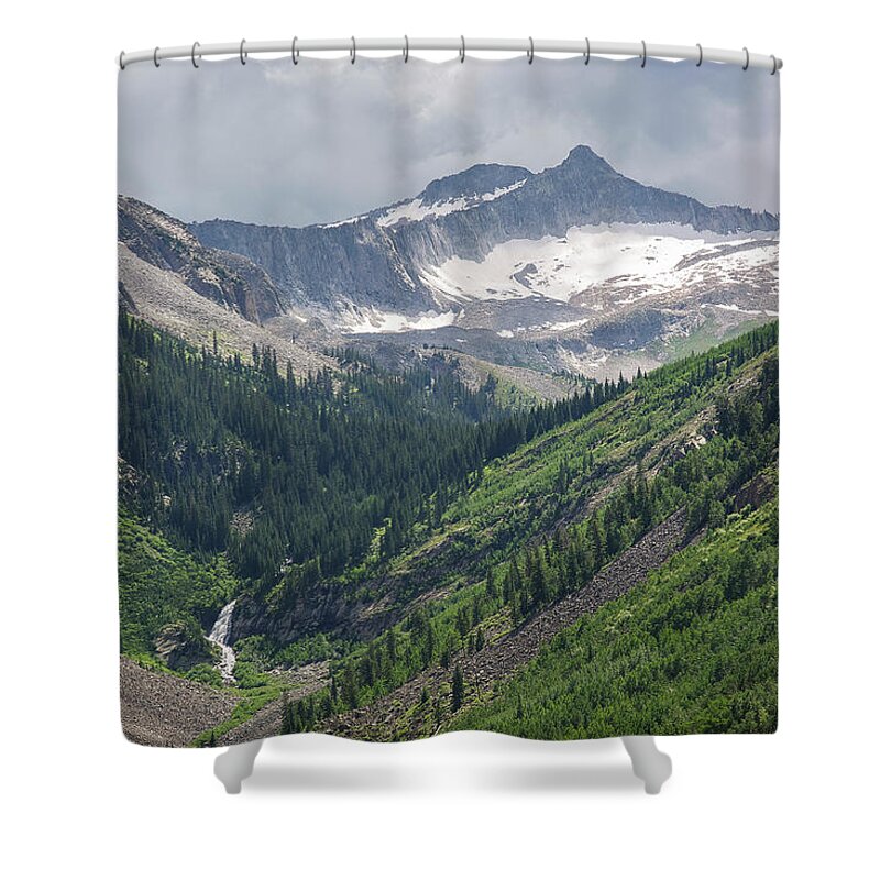 Snowmass Shower Curtain featuring the photograph Snowmass Mountain Afternoon by Aaron Spong