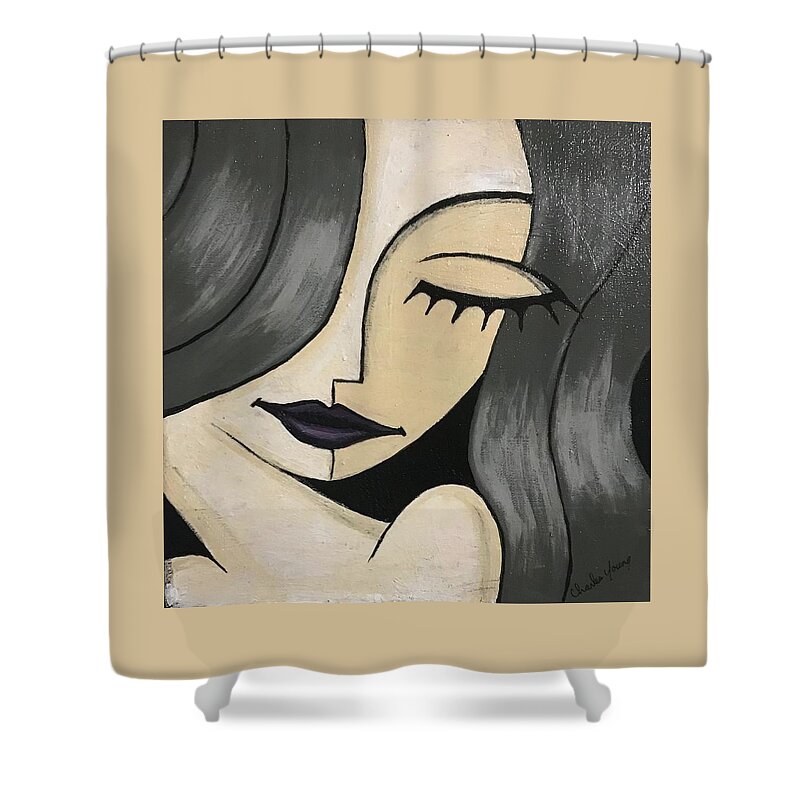  Shower Curtain featuring the painting So Diva by Charles Young