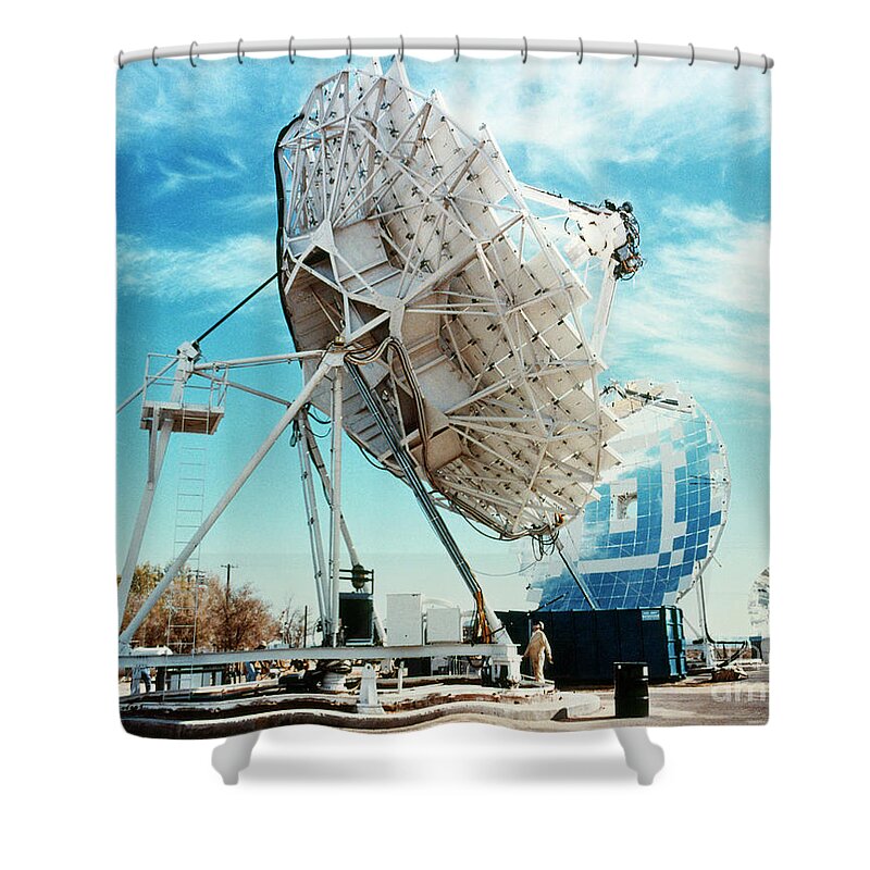 1982 Shower Curtain featuring the photograph Solar Energy System, 1982 by Granger