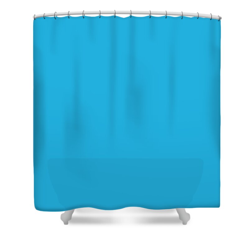 Blue Shower Curtain featuring the drawing Solid Blue Color by Delynn Addams