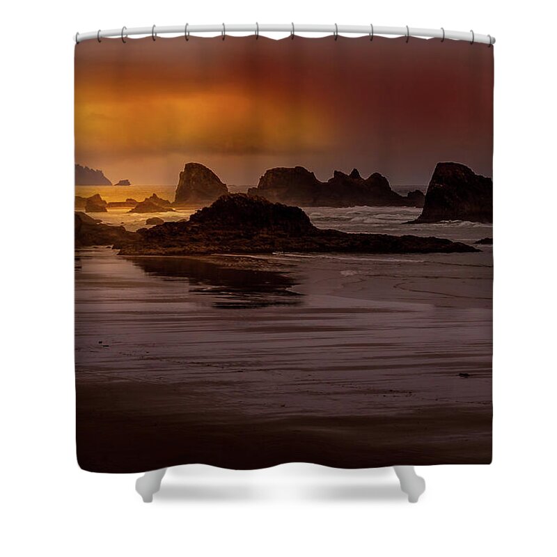 Solitude On Indian Beach Shower Curtain featuring the photograph Solitude on Indian Beach by David Patterson