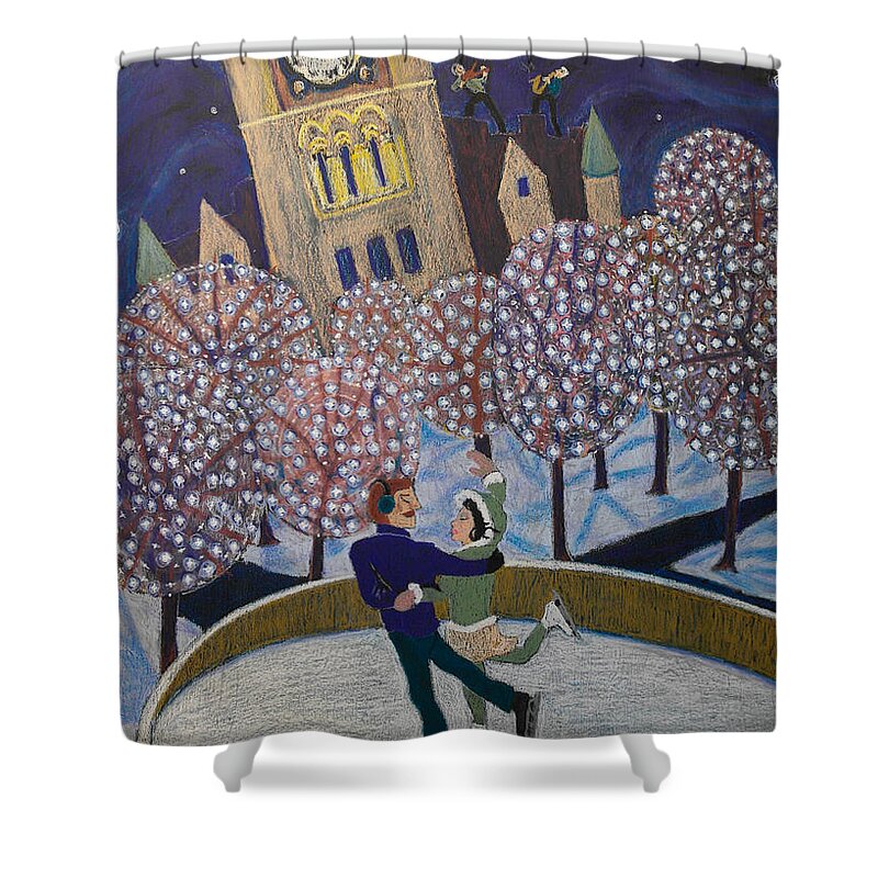 Painting Shower Curtain featuring the painting Some Enchanted Evening by Todd Peterson