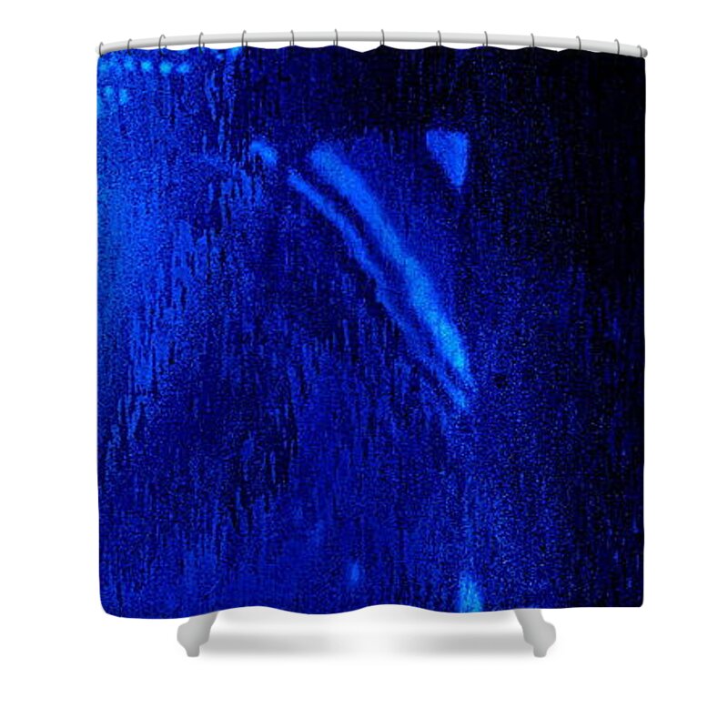 Blue Shower Curtain featuring the photograph Something Blue by VIVA Anderson