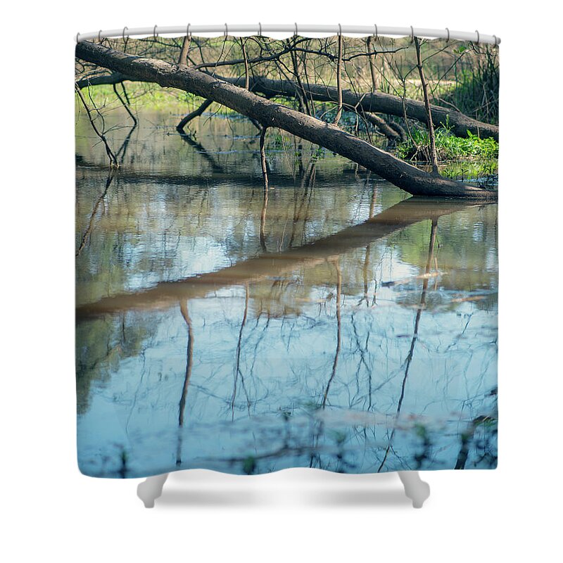 Spring Creek Shower Curtain featuring the photograph Soring Creek by Ray Devlin