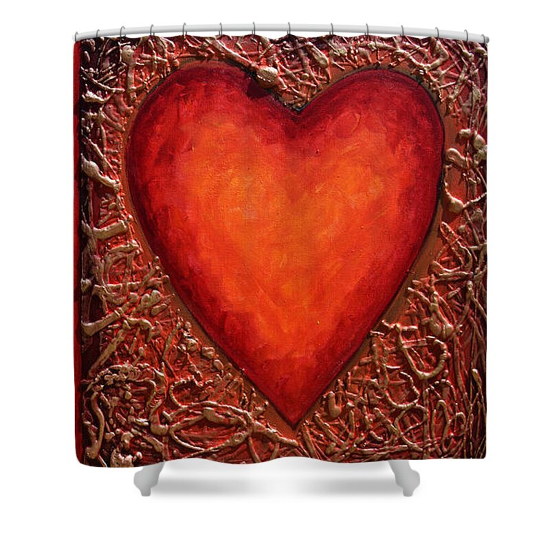 Heart Shower Curtain featuring the painting Soul Mates by Amanda Dagg