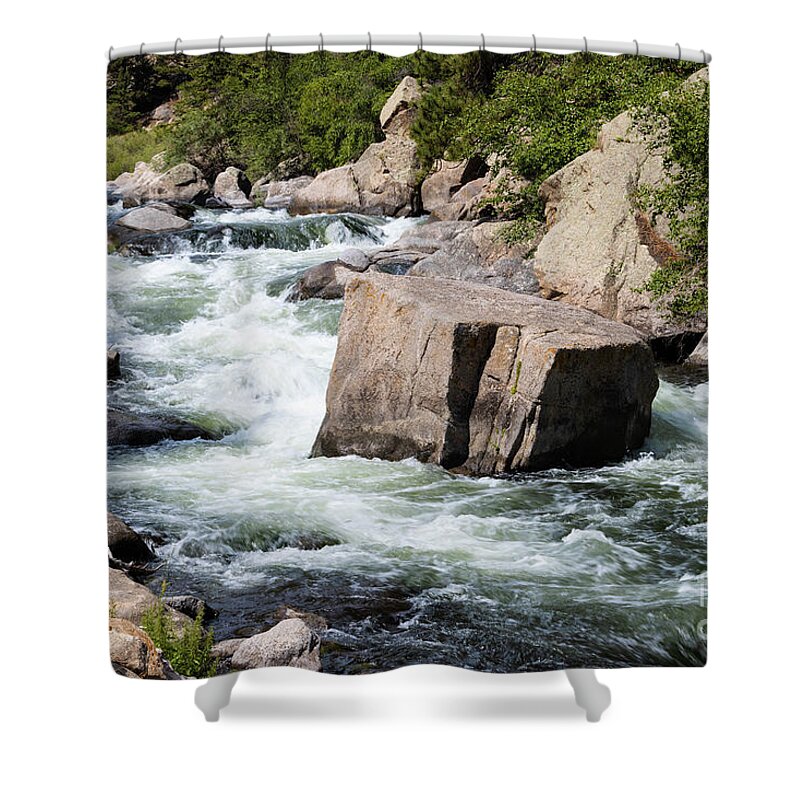 South Platte River Shower Curtain featuring the photograph South Platte River in Eleven Mile Canyon by Steven Krull