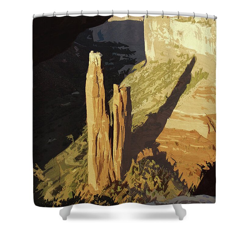 Cutout Shower Curtain featuring the photograph Spider Rock Cutout Series by JustJeffAz Photography