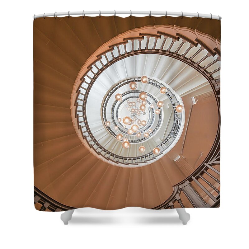 Spiral Staircase Shower Curtain featuring the photograph Spiral staircase by Andrew Lalchan
