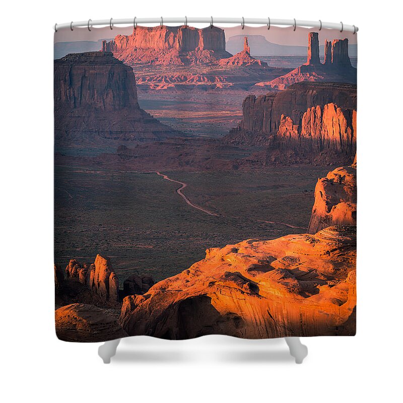 Buttes Shower Curtain featuring the photograph Spires and Mesas by Peter Boehringer