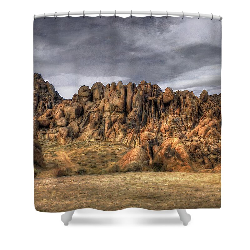 Alabama Shower Curtain featuring the photograph Spirit Pony in the Alabama Hills by Wayne King