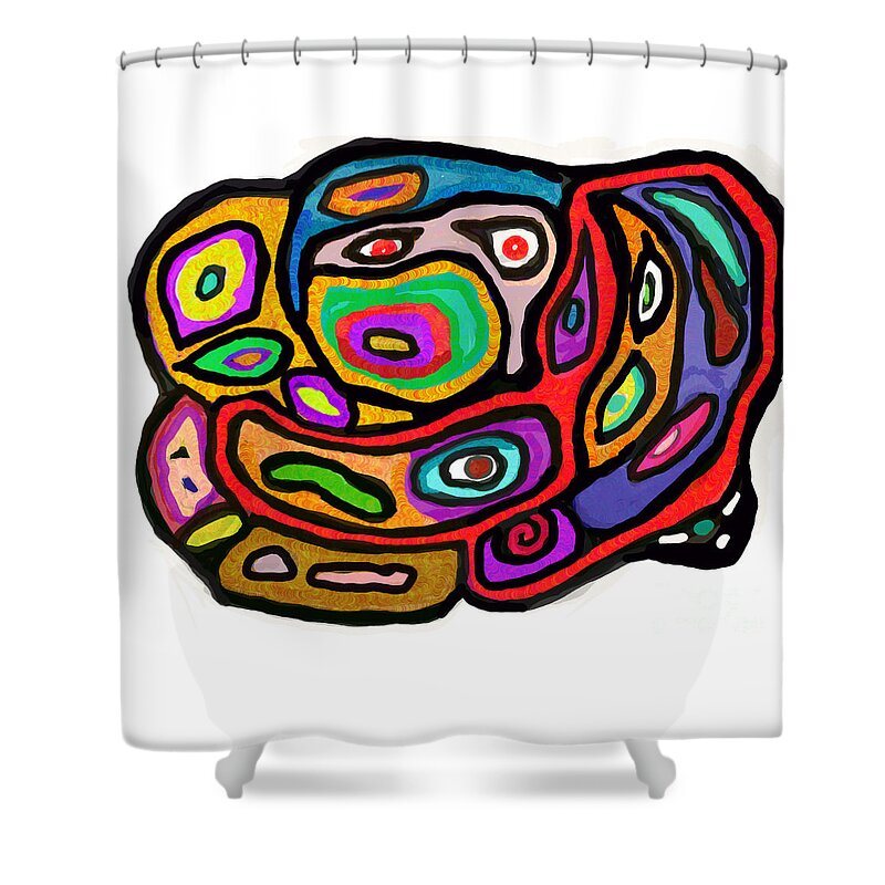 Impressionistic Expressionism Shower Curtain featuring the digital art Spirits Within by Zotshee Zotshee