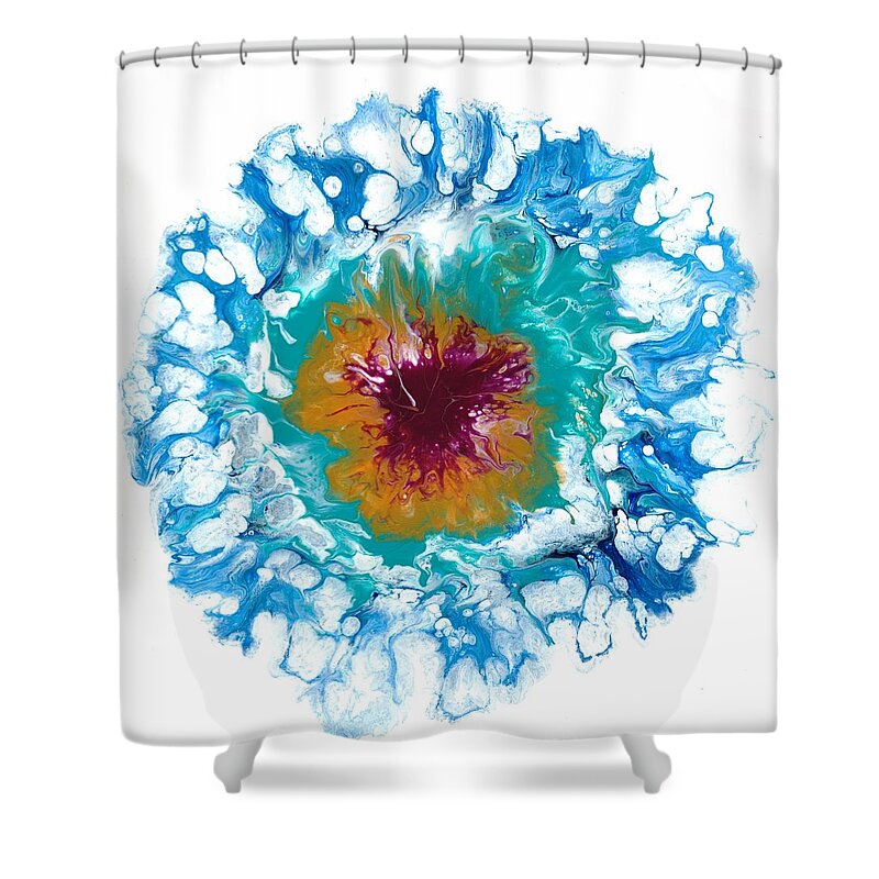 Abstract Shower Curtain featuring the painting Splash #2 by Hiroko Stumpf