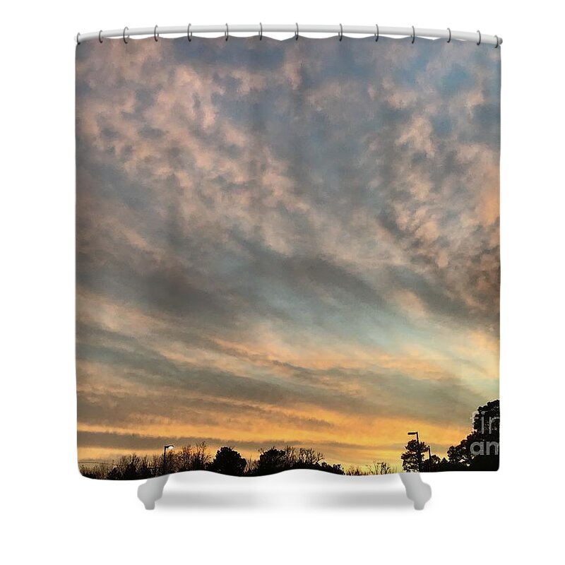 Sunset Shower Curtain featuring the photograph Splash Sunset by Catherine Wilson