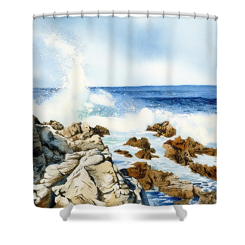 Water Shower Curtain featuring the painting Splish, Splash by Espero Art